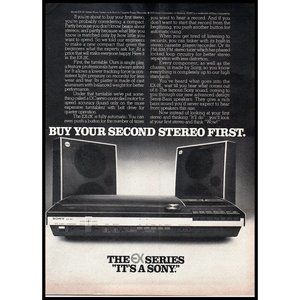 1976 Sony EX-2K EX Series Automatic Compact Stereo Vintage Print Ad Wall Art